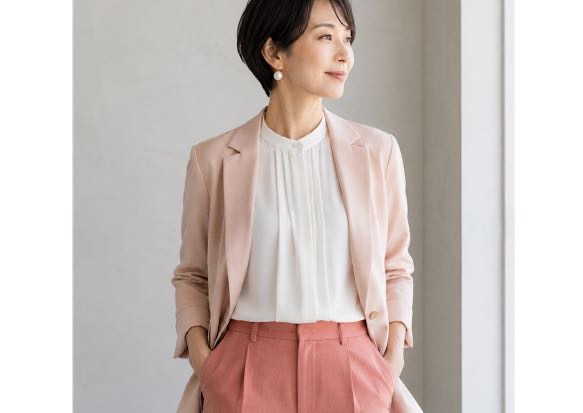 40代ワントーンカラーコーデ