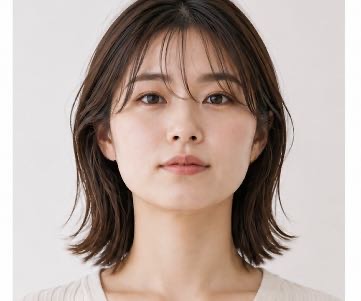 四角顔×首長め